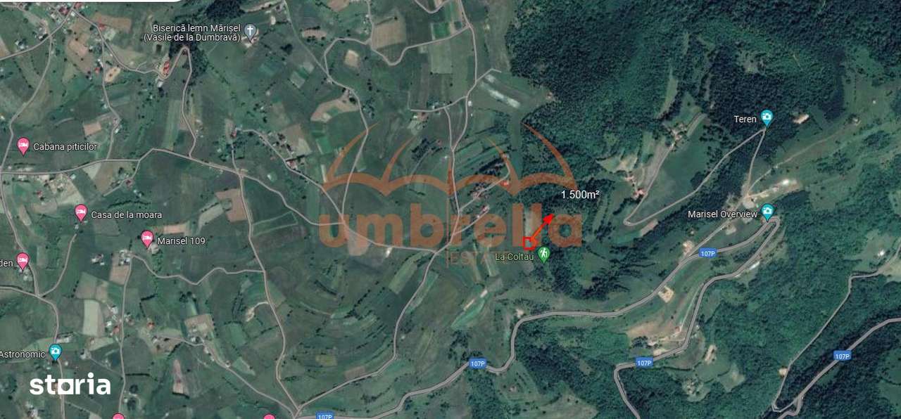 Teren de vanzare Marisel 1.500m² - Imagine principală: 2/3