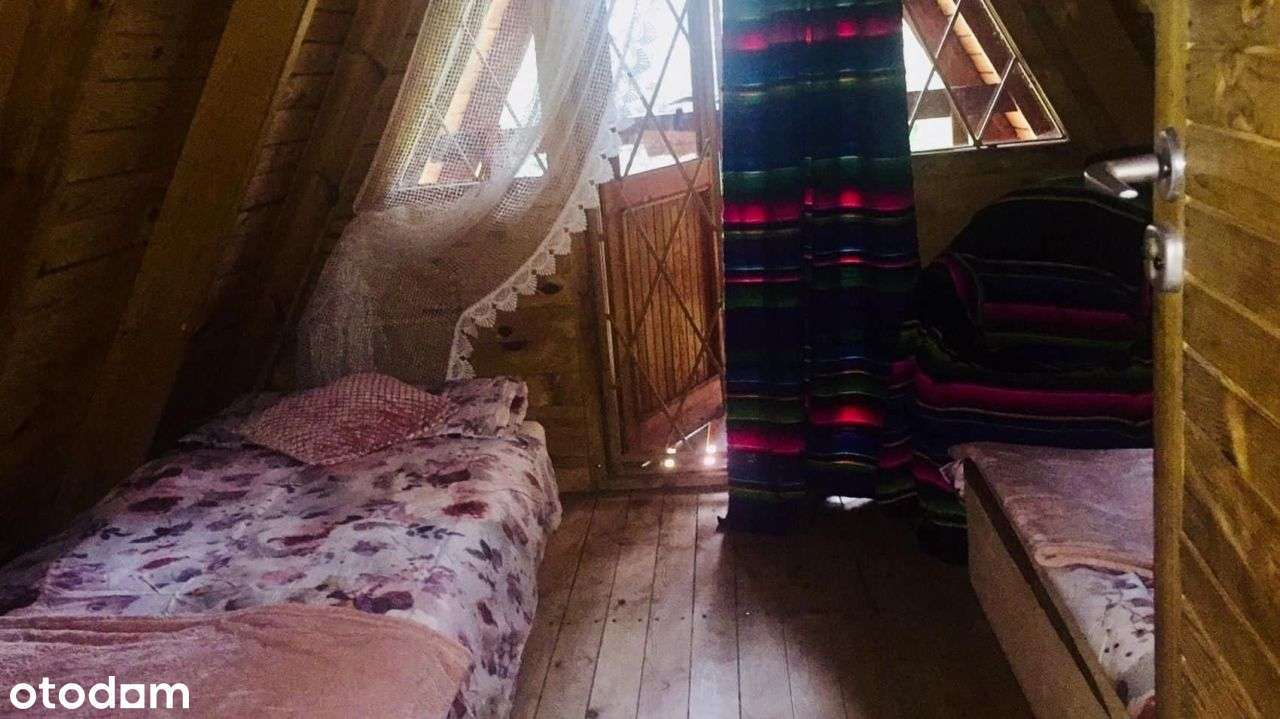 Dom drewniany letniskowy przy lesie Działka 955m-14