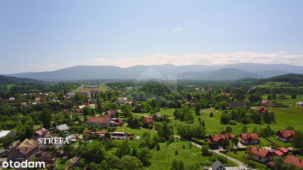 Widokowa działka budowlana z mediami i panoramą na Śnieżkę-8