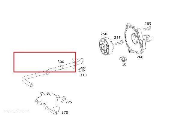 MERCEDES Skrzynia automatyczna 725 Rurka ustalajaca przelewowa OE - 2