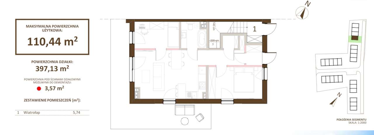 Ostatnie dwupoziomowe mieszkanie | 110 m² |Słocina-3
