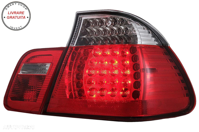 Stopuri LED BMW Seria 3 E46 Limuzina 4Usi (09.2001-03.2005) Rosu Clar- livrare gratuita - 3