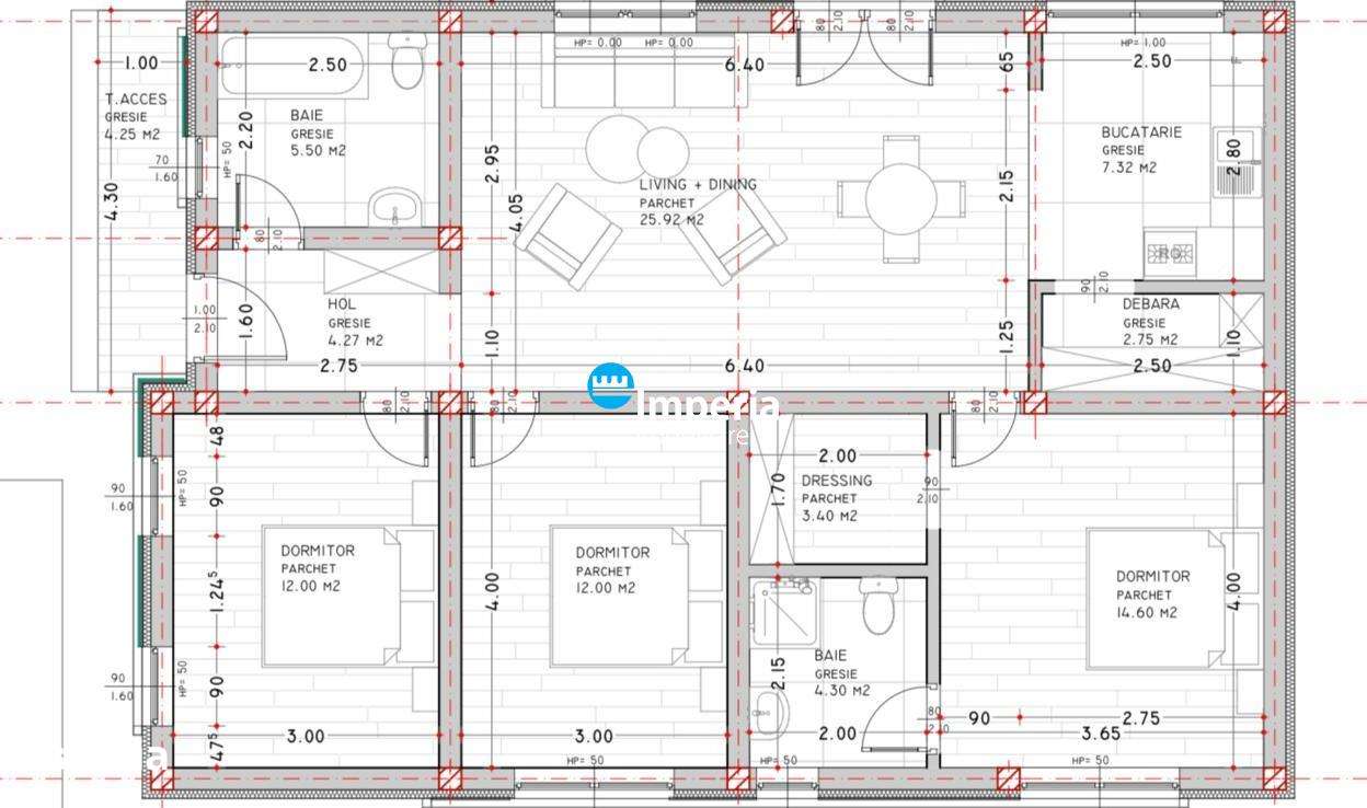 Casa Parter – 3 dormitoare, 2 bai, 92 mp utili – Zona Horpaz - Imagine principală: 4/9