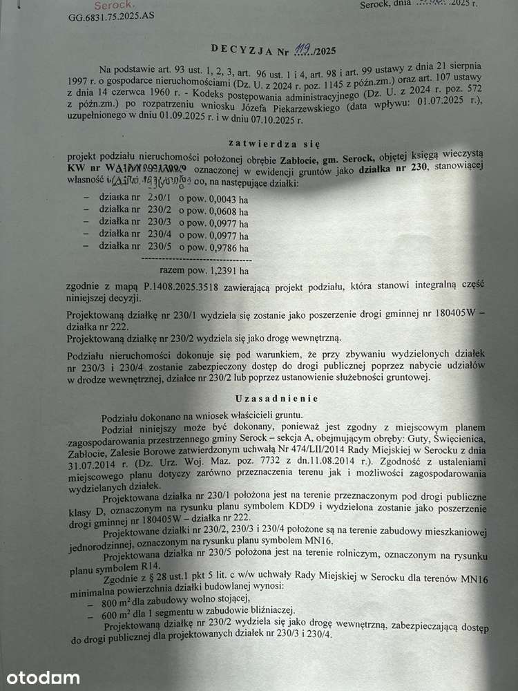 Działki pod  zabudowę mieszkaniową jednorodzinną - Pełny obrazek: 5/5