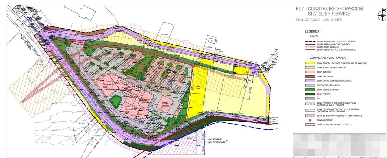 Teren 26 900 Mp intravilan De Vanzare, PUZ Aprobat, La E-60, Corunca - Imagine principală: 4/5
