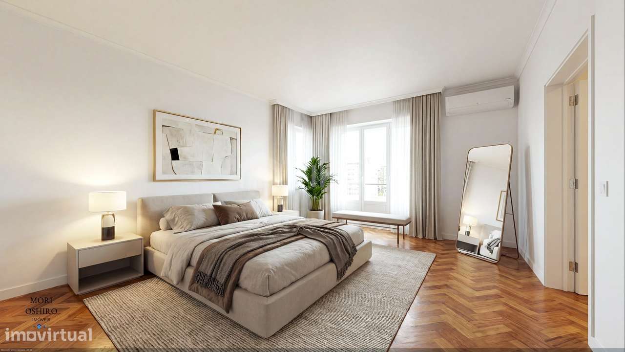 APARTAMENTO 5 ASSOALHADAS | VARANDA EM “L” PANORÂMICA | VISTA LISBOA E-18