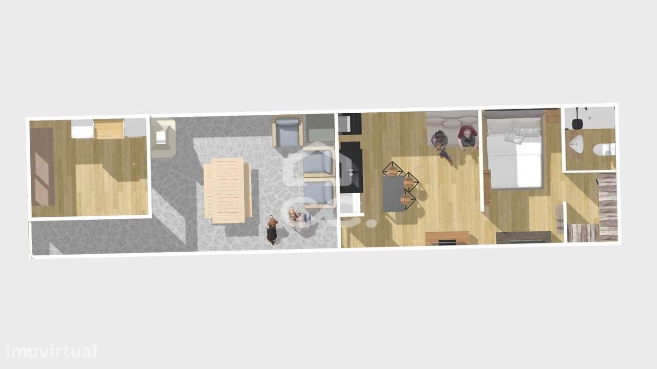 Moradia T1 reconstruída,  com terraço e lavandaria na zona de Paranhos - Grande imagem: 3/7