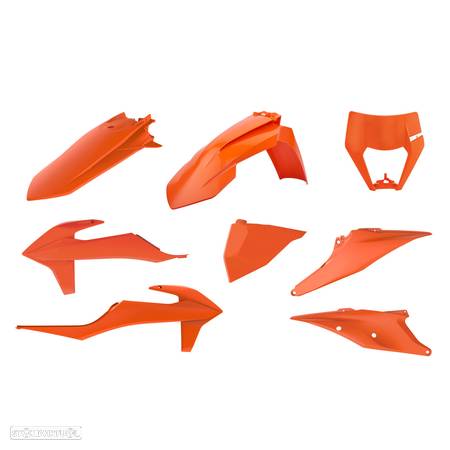kit plasticos polisport laranja ktm exc-f 250 / 350 / 450 - 1