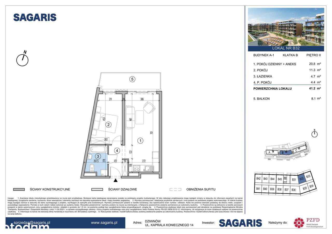 Essense Baltic Resort  | mieszkanie 2-pok. | B32 - Pełny obrazek: 2/8