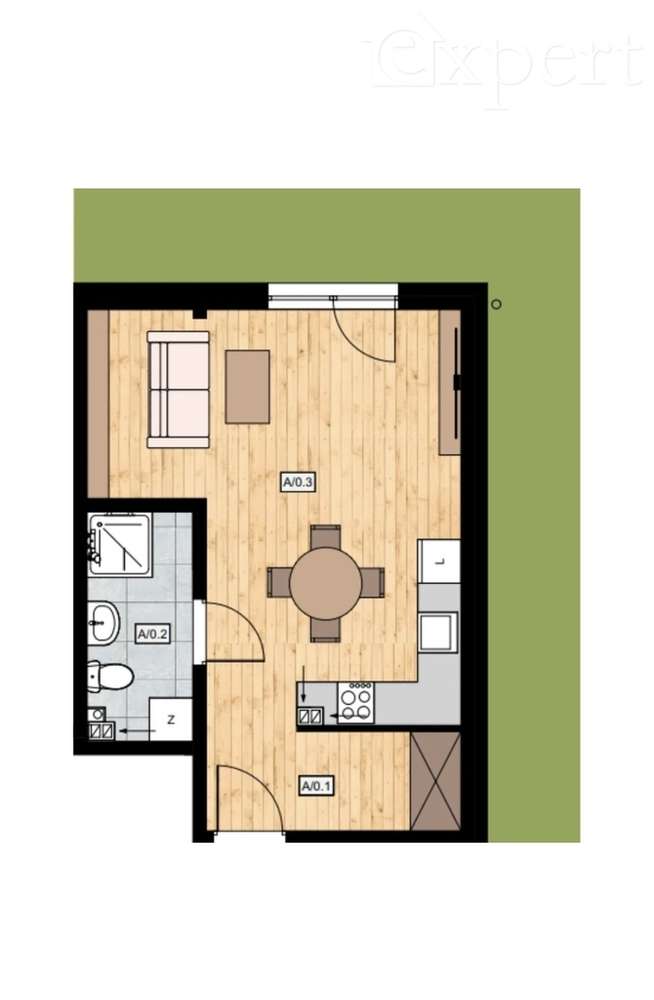 Kawalerka +ogródek - nowe mieszkania Perła Centrum-2