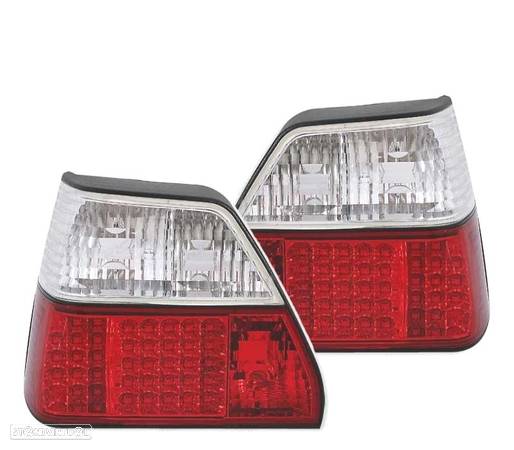 FAROLINS TRASEIROS LED GOLF 2 II 83-91 VERMELHO BRANCO - 1