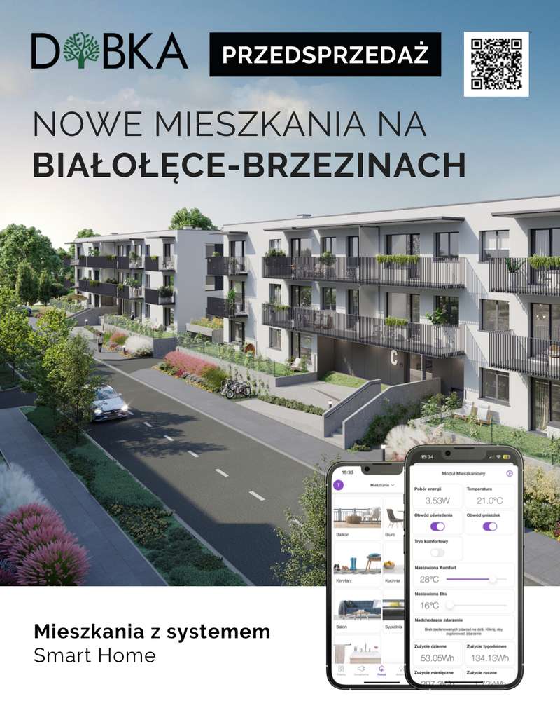 DOBKA B12 - ekonomiczne ze Smart Home, 36,07 m2, 1 pokój, z balkonem - Pełny obrazek: 2/8