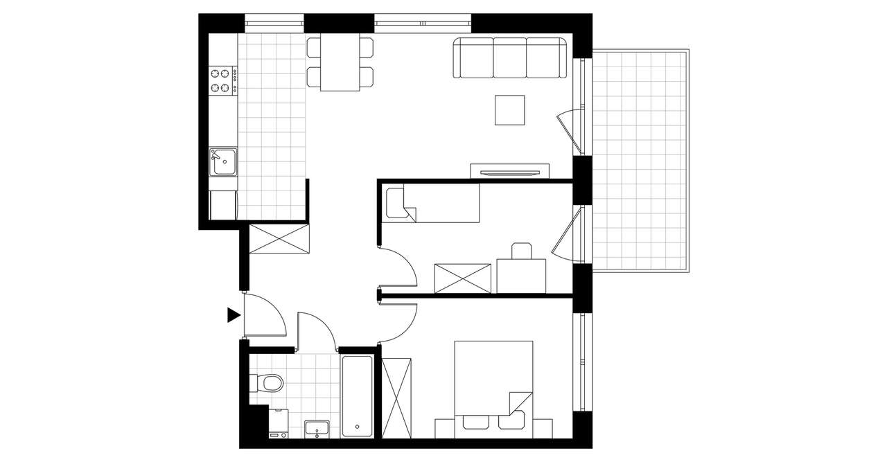 3-pokojowe mieszkanie 56m2 + balkon Bez Prowizji - Pełny obrazek: 3/8