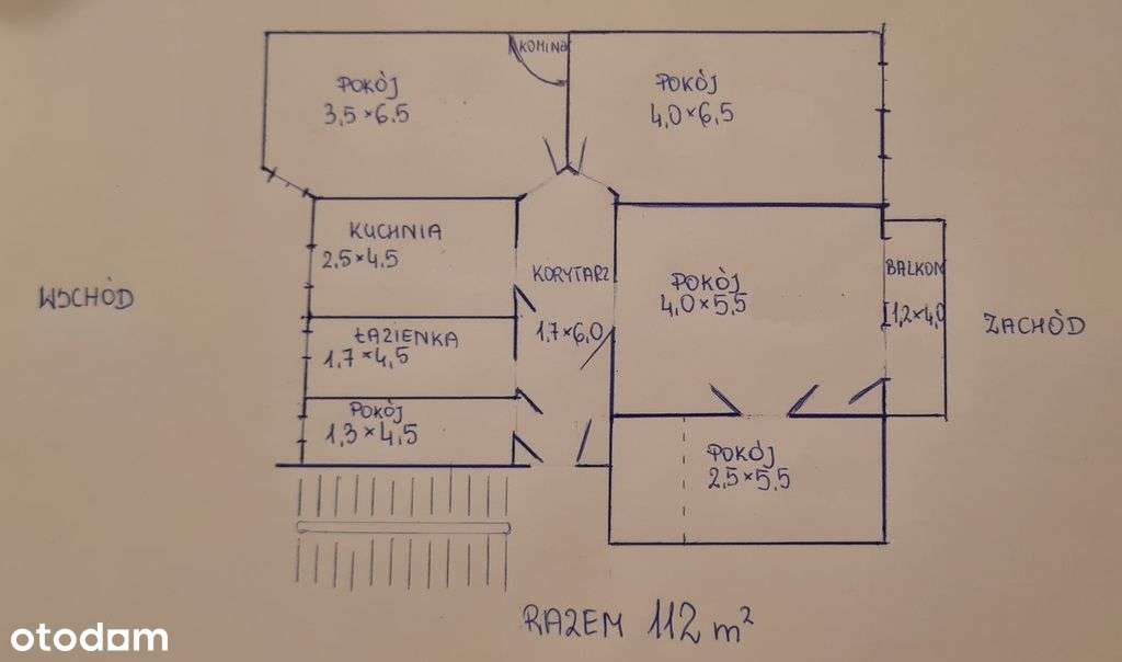 Mieszkanie 112m2 5 pok.Centrum Szczecin al.Piastów-19
