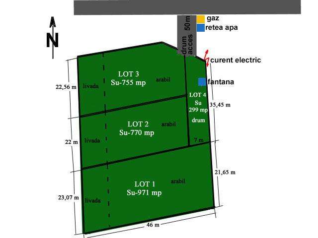 Teren intravilan ptr casa in Barnova,utilitati! - Imagine principală: 1/2