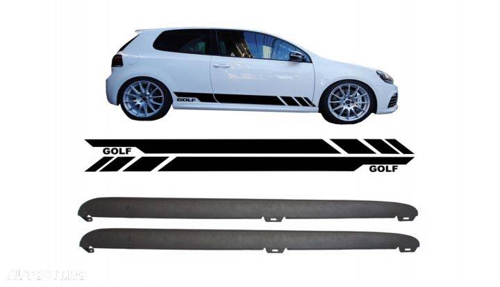 Praguri Laterale GTI Design cu Stickere Laterale Negre Tuning Volkswa - 1