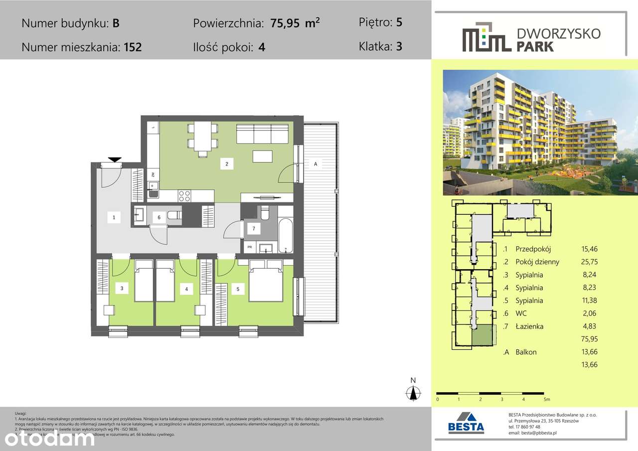 Dworzysko Park | nowe mieszkanie B_152 - Pełny obrazek: 2/7
