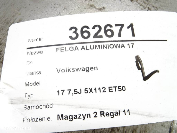 FELGA ALUMINIOWA 17 VW - 6