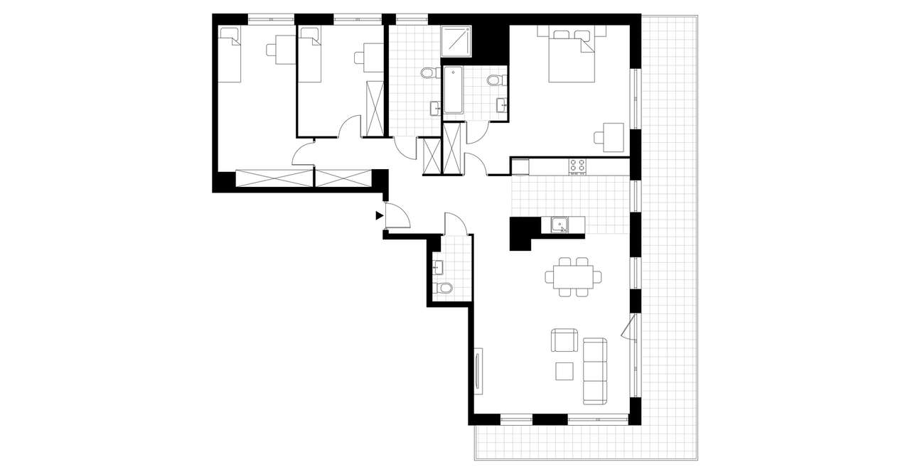 4-pokojowe mieszkanie 120m2 + taras Bez Prowizji - Pełny obrazek: 3/8