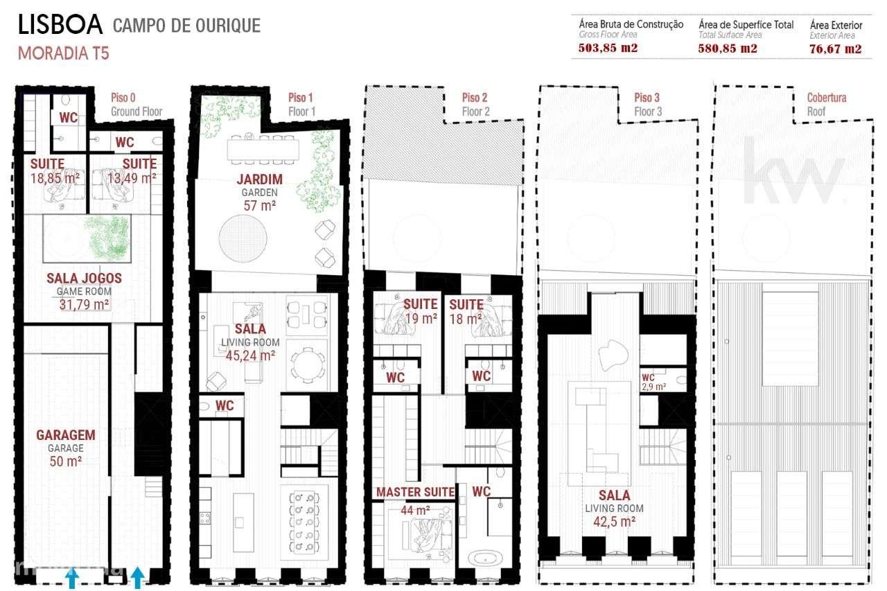 Lisboa, Campo de Ourique - Imóvel c/ projeto aprovado, para Moradia T5-6