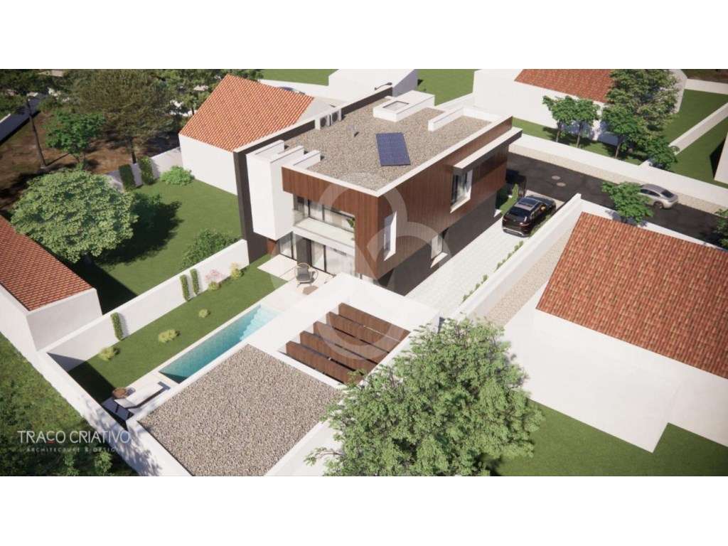 Moradia T4 em construção com piscina jardim em Sarilhos Grandes Mon...-8