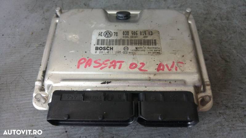 calculator motor vw passat b5 1.9 tdi avf 038906019kd 0281011205 - 2