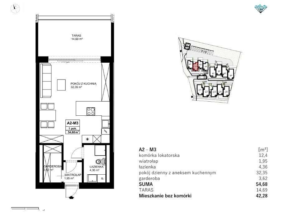 Kameralny apartament (43 m2) - z widokiem na góry-7