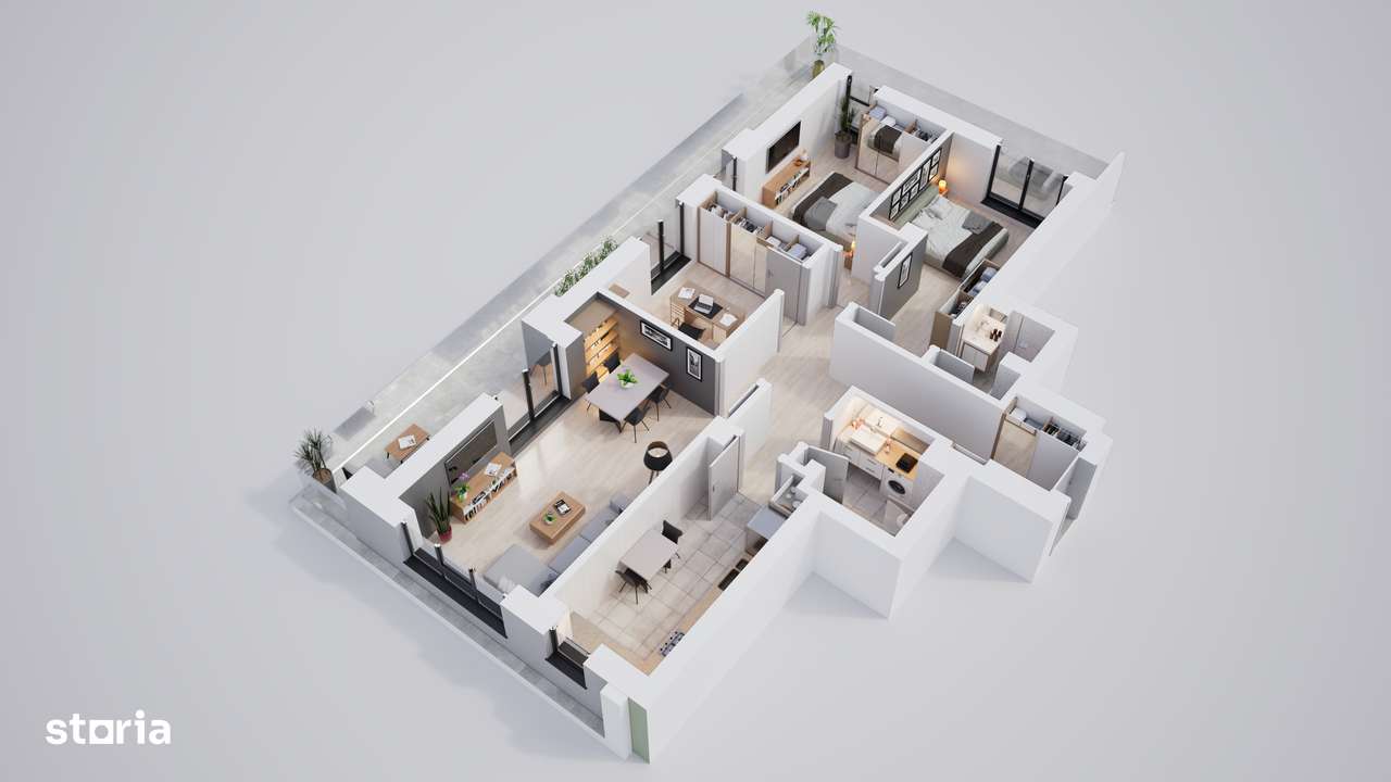 Apartament 4 camere cu terasa, loc de joaca si spatii verzi - Imagine principală: 4/19