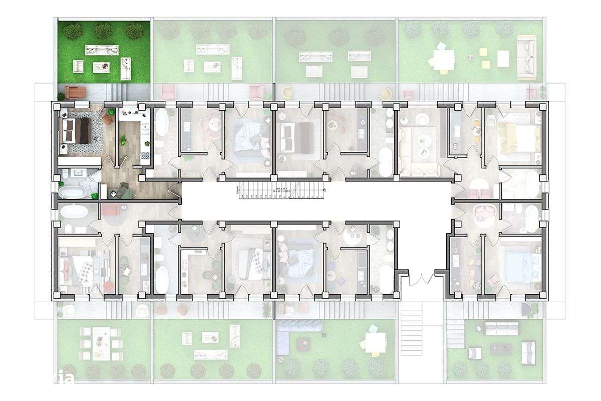 ASTORIA RESIDENCE - RATE DEZVOLTATOR 1 camera D 35 m curte 28 m C3 - Imagine principală: 5/15