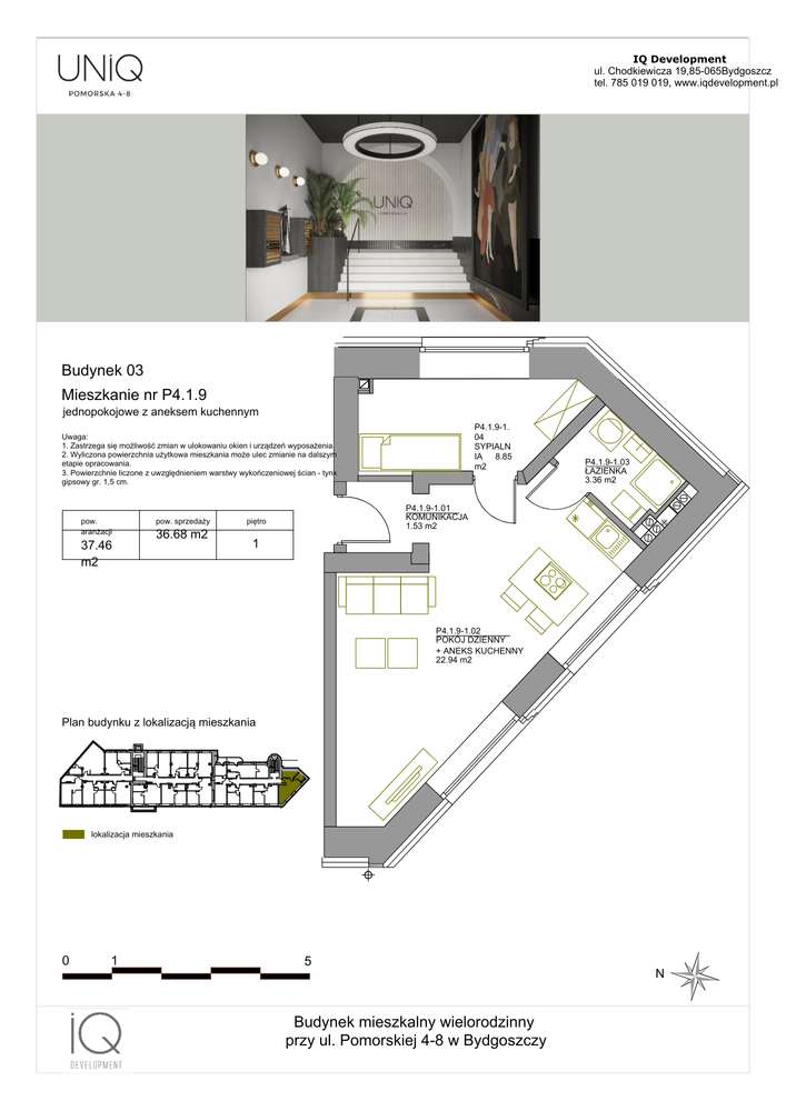Pomorska | mieszkanie 2-pok. | P4.1.9 - Pełny obrazek: 2/7