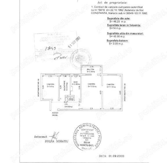 Apartament 3 camere de vânzare – Inel 2, Piața Caragiale-7