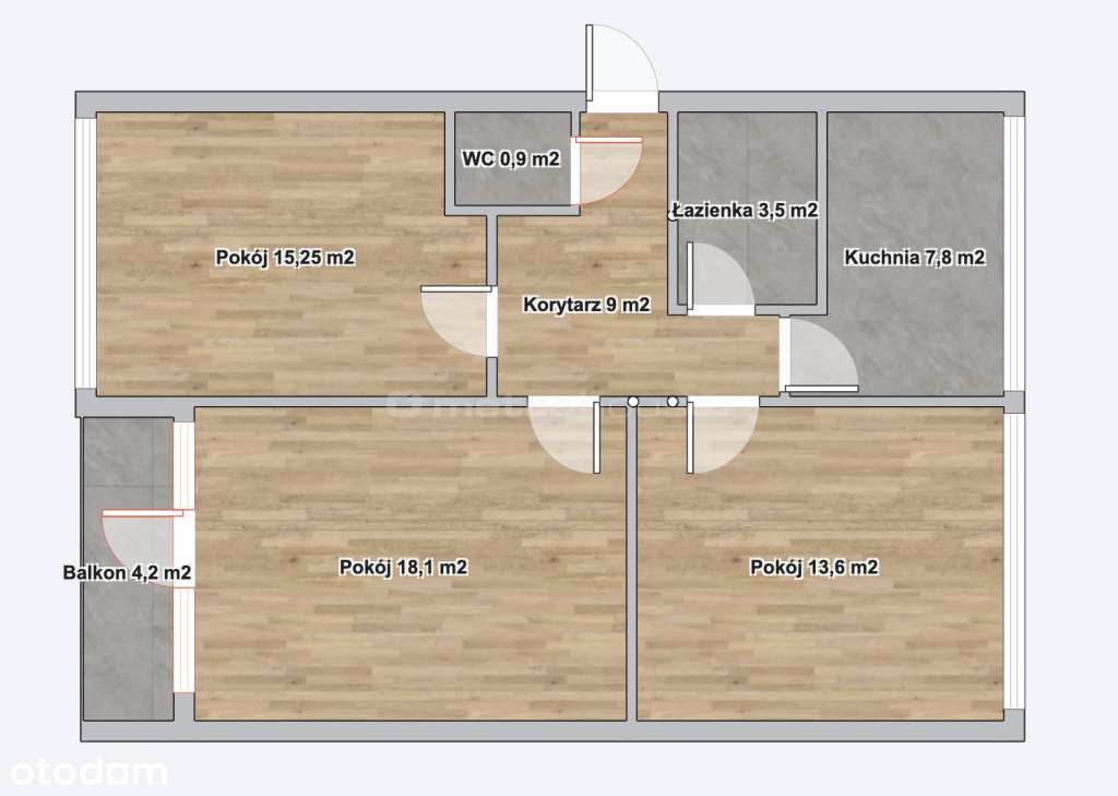 Komfortowe 3 pokoje z balkonem i windą - Puławska-17