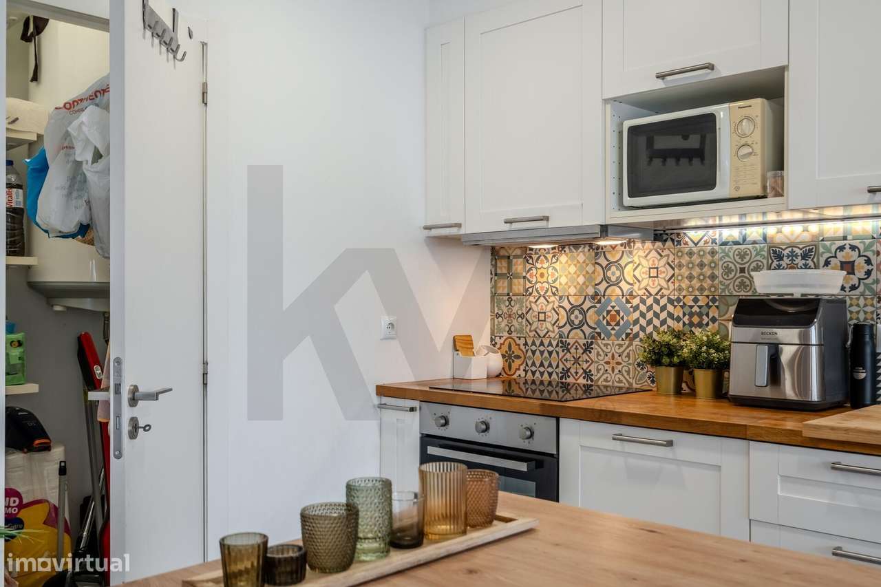 T1 convertido em T2, remodelado, com Terraço Exclusivo – Modernidade e - Grande imagem: 3/46