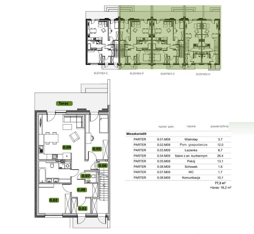 Przedsprzedaż! 77 m² - 3pokoje + duży ogród! - Widok 3