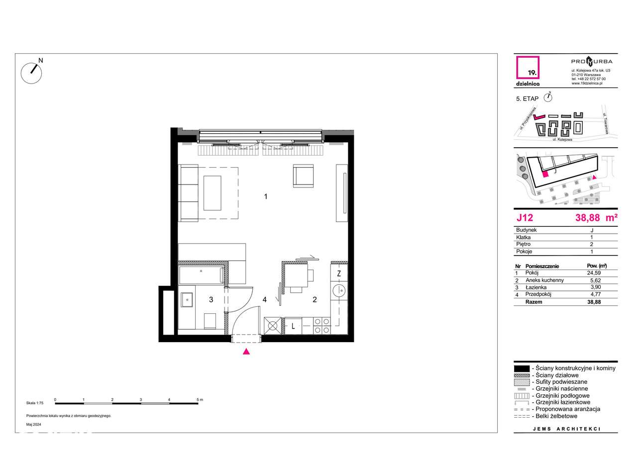 1-pokojowe mieszkanie 38m2 Bezpośrednio - Pełny obrazek: 2/8