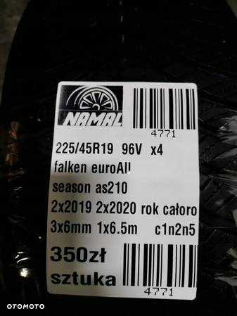 225/45R19 falken 2020 opony cało 6mm 4771 - 6