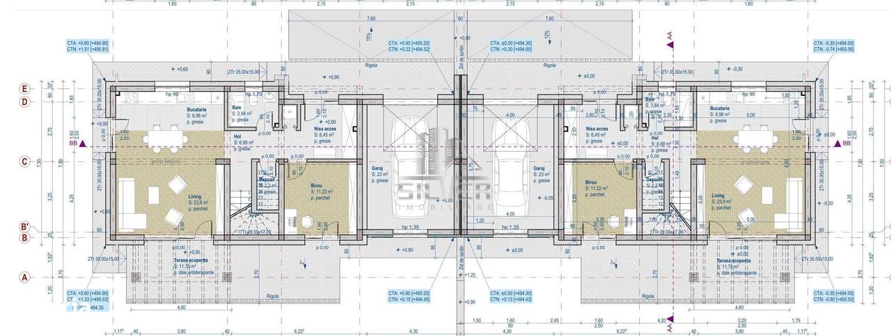 Casa alipita prin garaj/Teren 417 mp/CF. - Imagine principală: 5/20