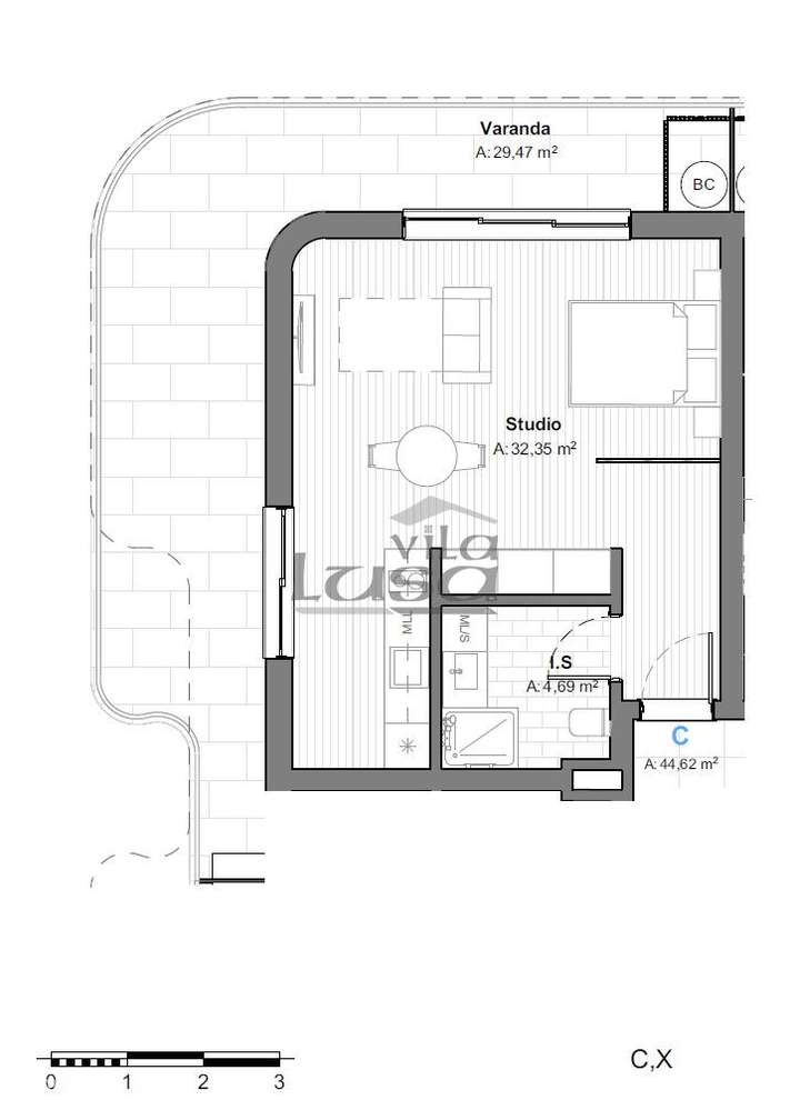 Armação de Pera T0 Novo varanda garagem e piscina na cobertura - Grande imagem: 2/19
