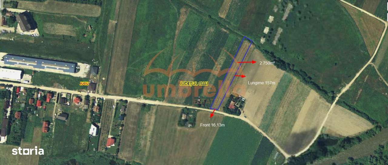 Teren de vanzare Jucu de Mijloc Intravilan  5.500m² - Imagine principală: 2/4