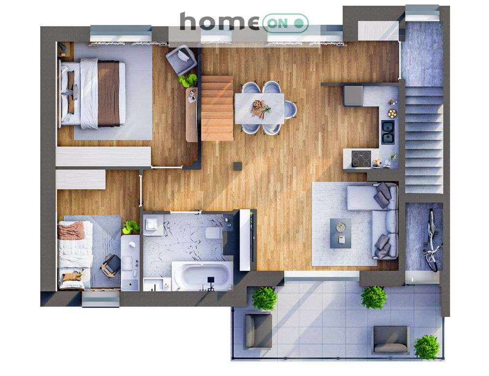 Rodzinny, dwupoziomowy apartament z tarasem ! - Pełny obrazek: 3/7