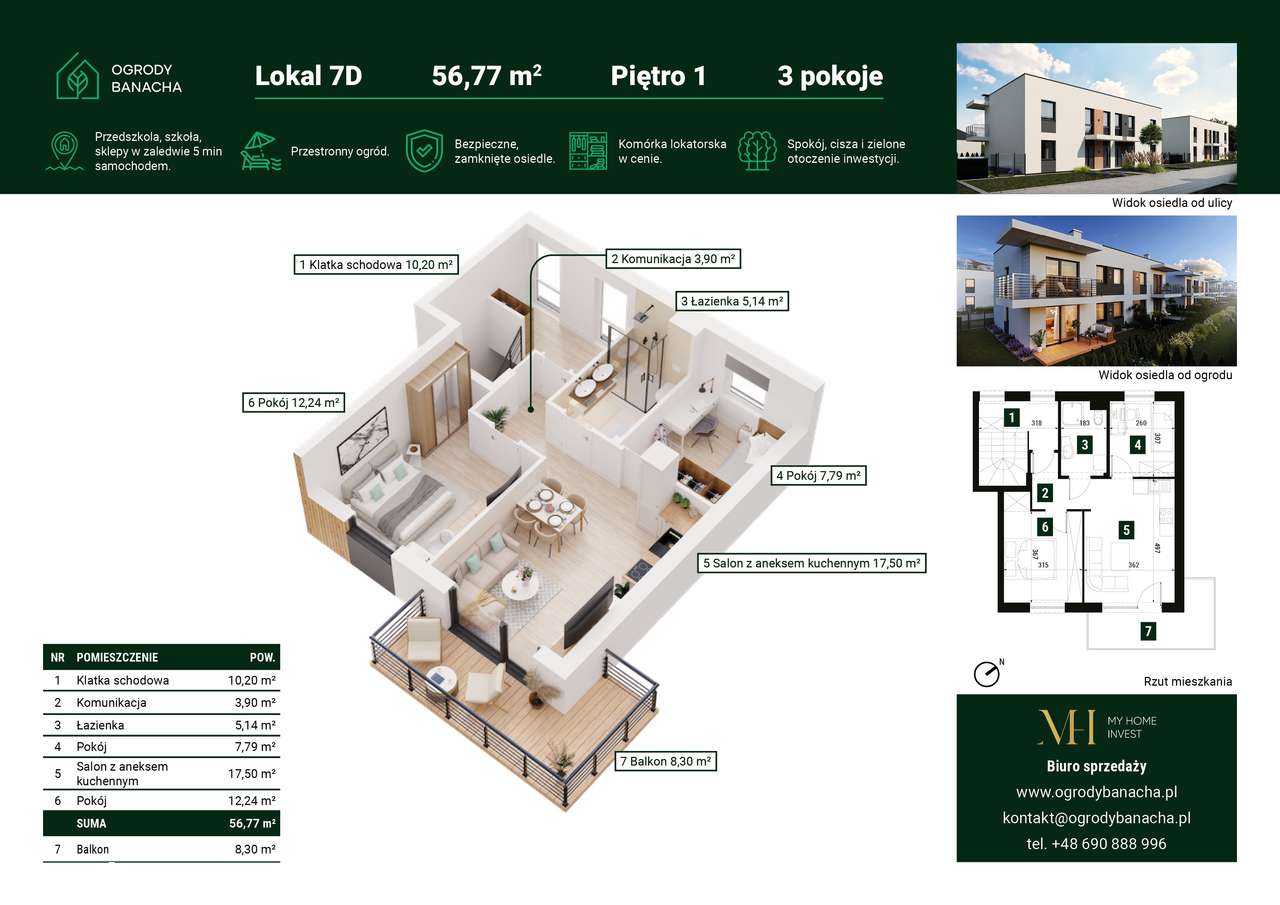 Bezczynszowe mieszkanie, kameralne osiedle, parking, komórka lokatorsk-3