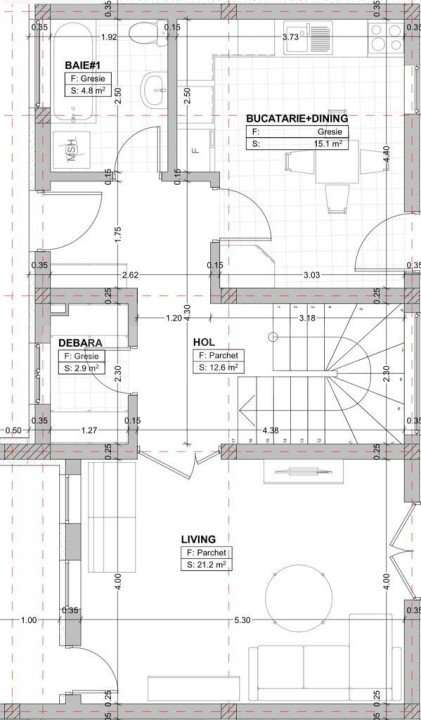 Case cuplate , P + E, 4 camere, 120 mp, 250 teren, complex de case, zo - Imagine principală: 2/3