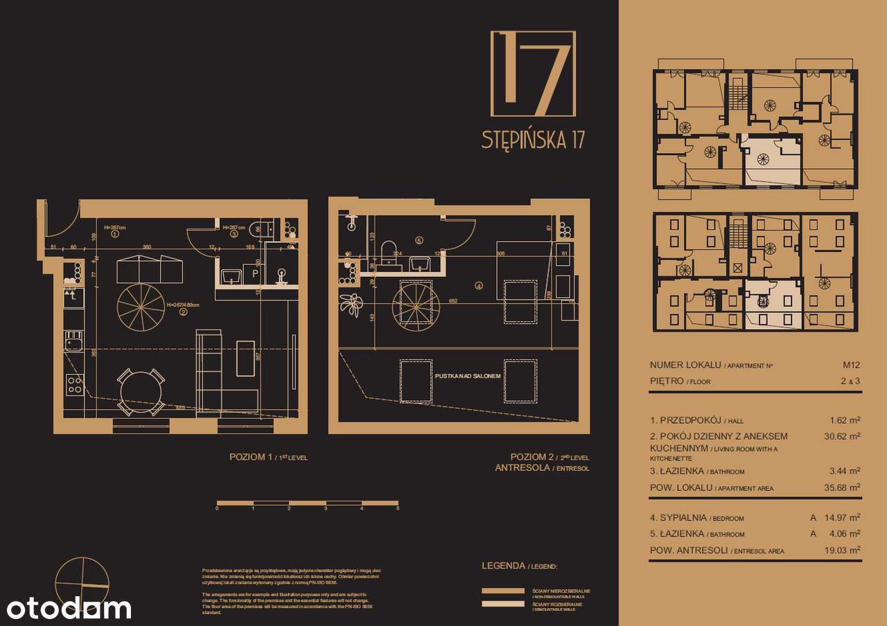 *2 pokoje*54,71m2*2 poziomy*Rewitalizowana kamienica*Mokotów-0