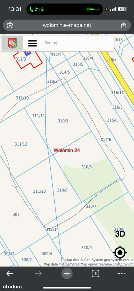 Działka 3960m2 Wołomin róg 1-go maja/ M.Reja-1