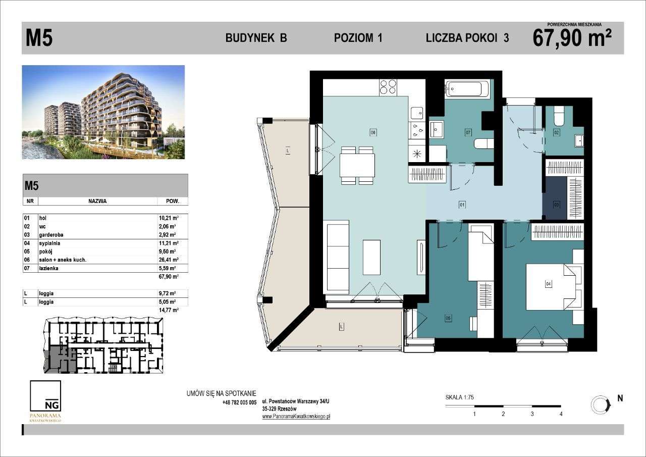 3 pokoje| Panorama Kwiatkowskiego | NG Development - Pełny obrazek: 2/7