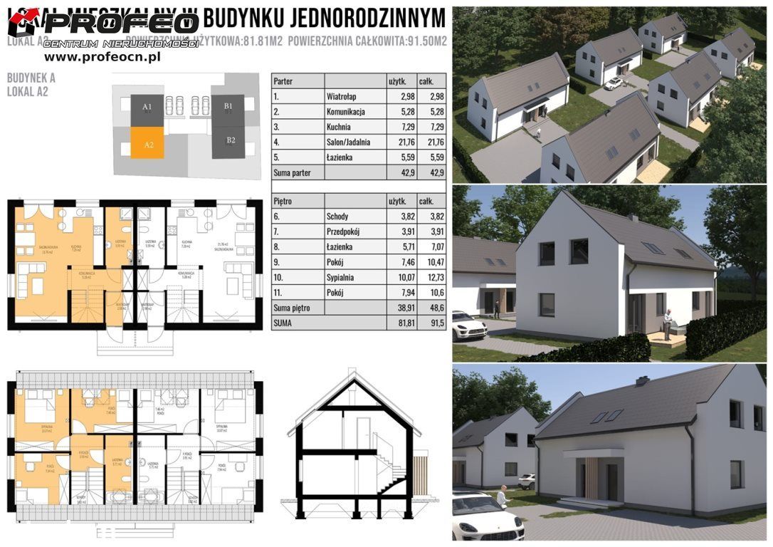 Dom, 91,50 m², Bielsko-Biała