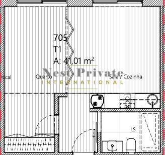 Apartamento T1 à venda em Gaia junto à Avenida da República-13