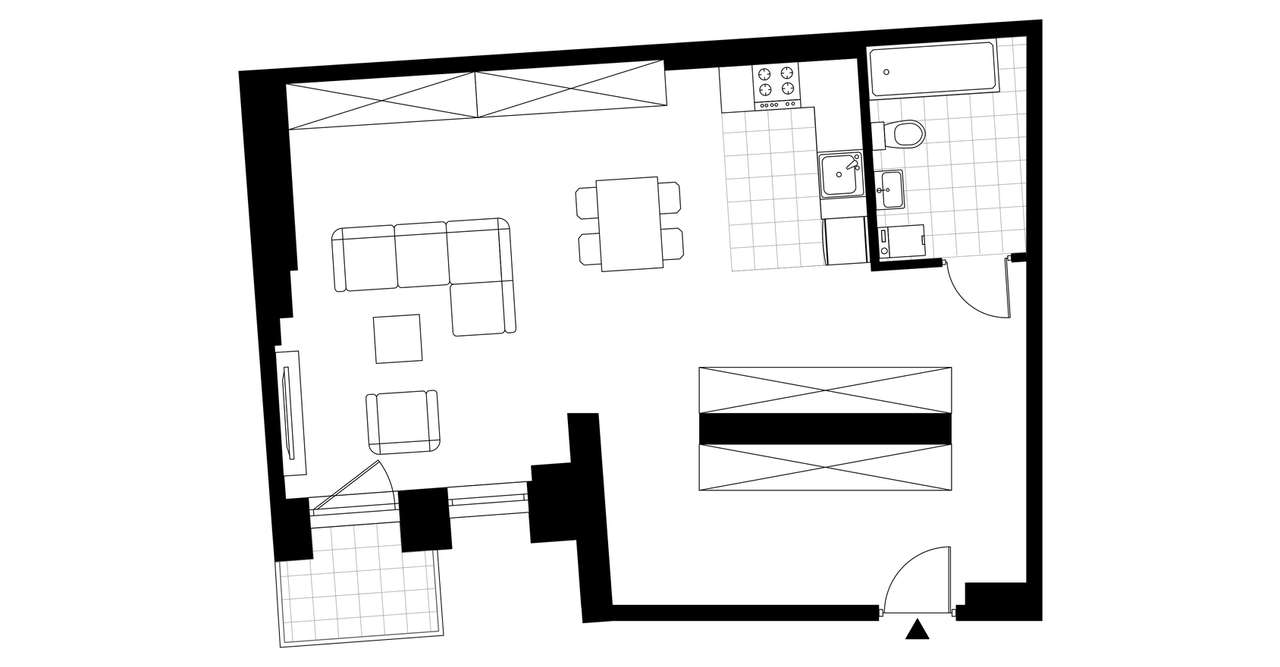 1-pokojowe mieszkanie 58m2 + balkon Bez Prowizji - Pełny obrazek: 4/9