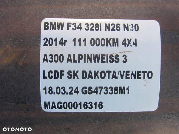 BMW 3 F34 GT 328I N26 TŁUMIK KOŃCOWY WYDECH TYLNY TYŁ KATALIZATOR 7645851 - 12
