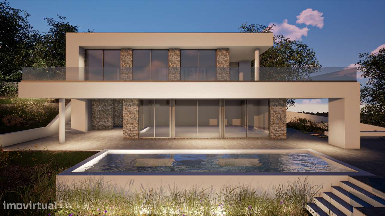 Terreno urbano com projeto aprovado para moradia T3 com piscina - Grande imagem: 2/11